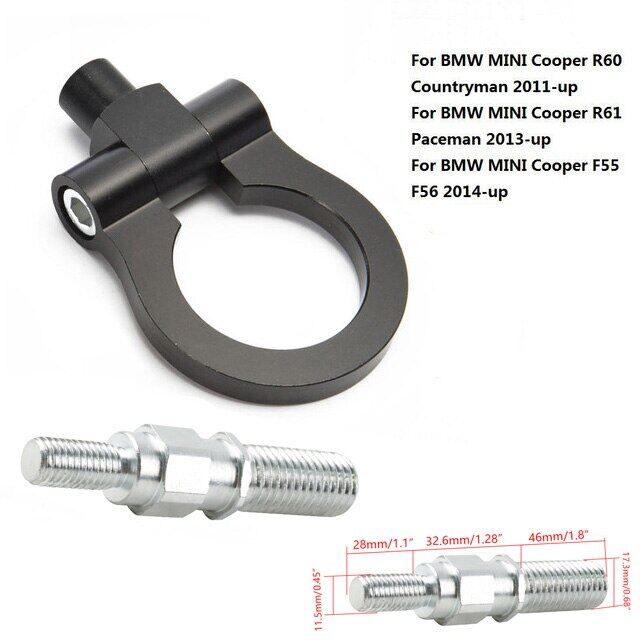 Racing tow trailer hooks for european cars sticker decoration blue red en black silver towing bars for bmw e46 e81 e30 e36