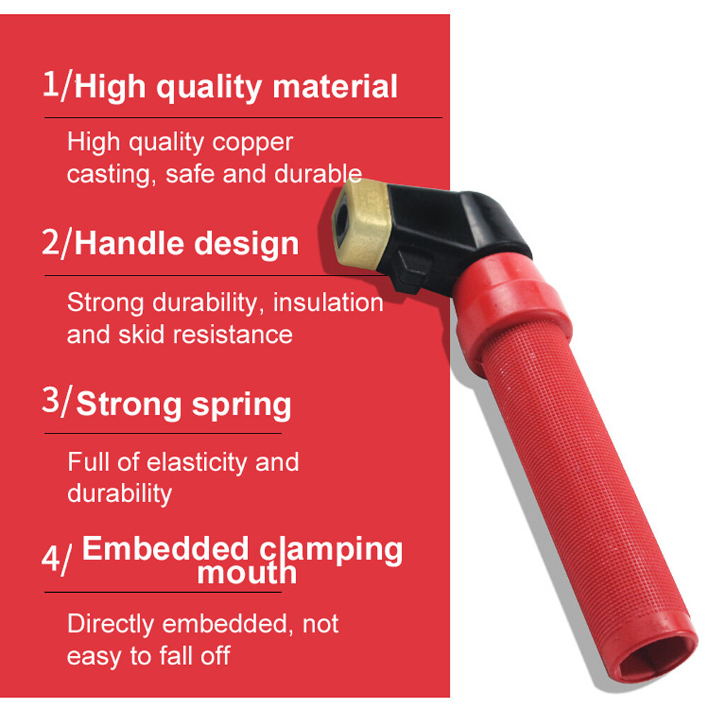 NANWEI Welding Pliers Welding Machine Accessory Full Copper Welding Electrode Holder Elastic Spring Insulated Handle Design