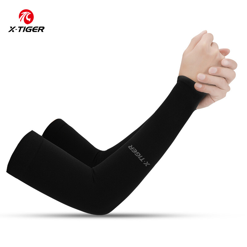 X-TIGER outdoor sports cycling running fishing anti-ultraviolet sunscreen ice silk arm sleeves outdoor unisex sun protection belt (pair)