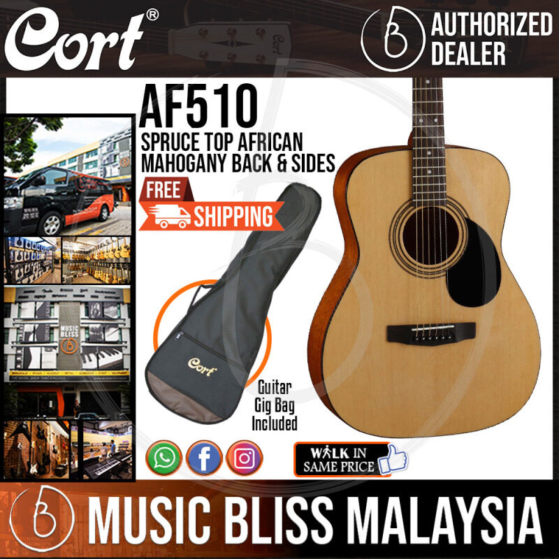 Cort AF510 Acoustic Guitar with Bag (AF 510 AF-510) Malaysia
