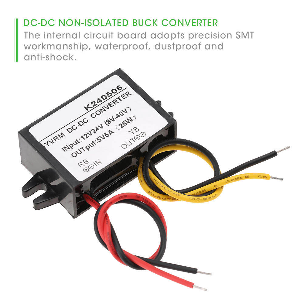 【Time-limited Promotions】12V/24V to 5V 5A DC-DC Buck Converter Step Step-Down Converter Down Power Supply Module