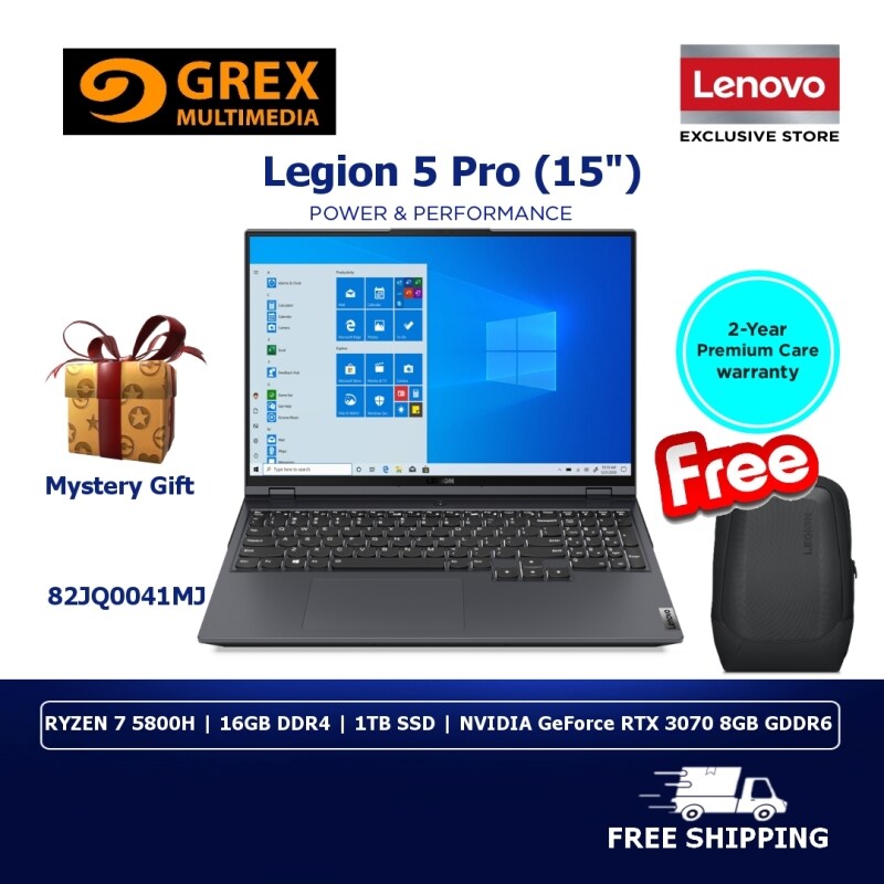 LENOVO LEGION 5 PRO 16ACH6H 82JQ0041MJ GAMING LAPTOP (RYZEN 7 5800H,16GB,1TB SSD,16 WQXGA,165Hz,RTX3070 8GB,WIN10) Malaysia