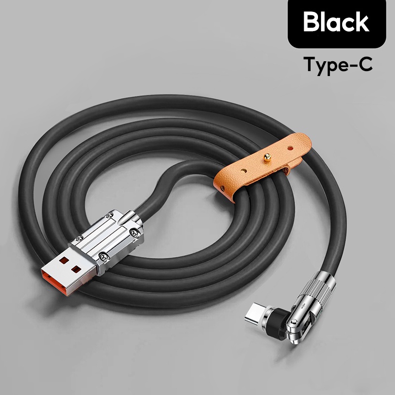Micro usb type c siêu sạc xoay 6a 120w 540 ° cáp sạc nam châm samsung sạc điện thoại iphone nhanh