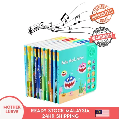 Kids Electric Song Book Nursery Rhymes Baby Shark 10 Songs Per Book Buku Lagu Kanak Bayi