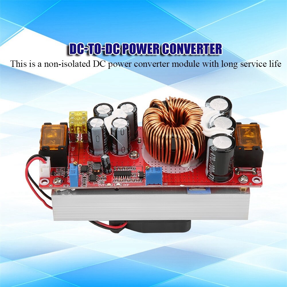 DC-DC 10-60V to 12-97V 1500W 30A Voltage Step Up Converter Boost CC CV Power Supply Module