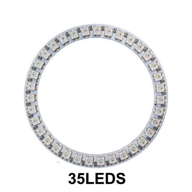 Ws2812b leds pixel ring addressable 8/16/24/35/45 led modules ws2812 ic rgb full color round led circle dc5v