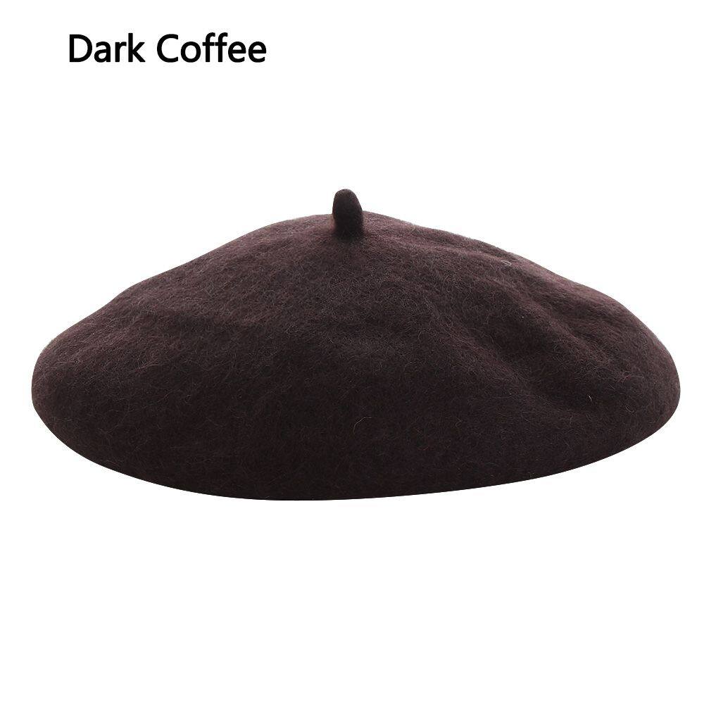 EWELLBE Nữ Mũ Polo Vintage Nữ Mũ ấm mùa đông Mũ phẳng họa sĩ Mũ nồi Mũ mái vòm