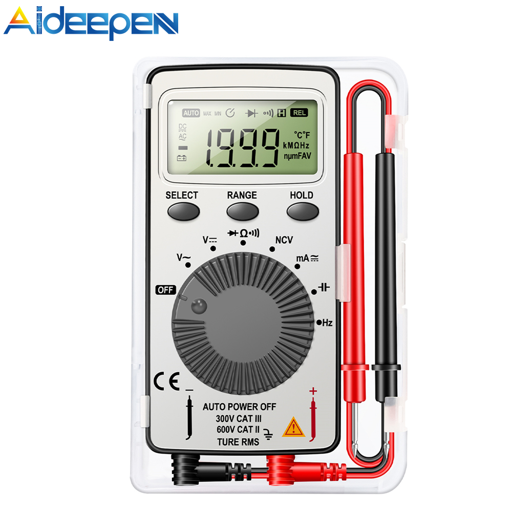 ANENG Mini Portable Digital Multimeter Tester TRMS Auto-Ranging Rechargeable anti-burning Ohm Amp VoltMeter
