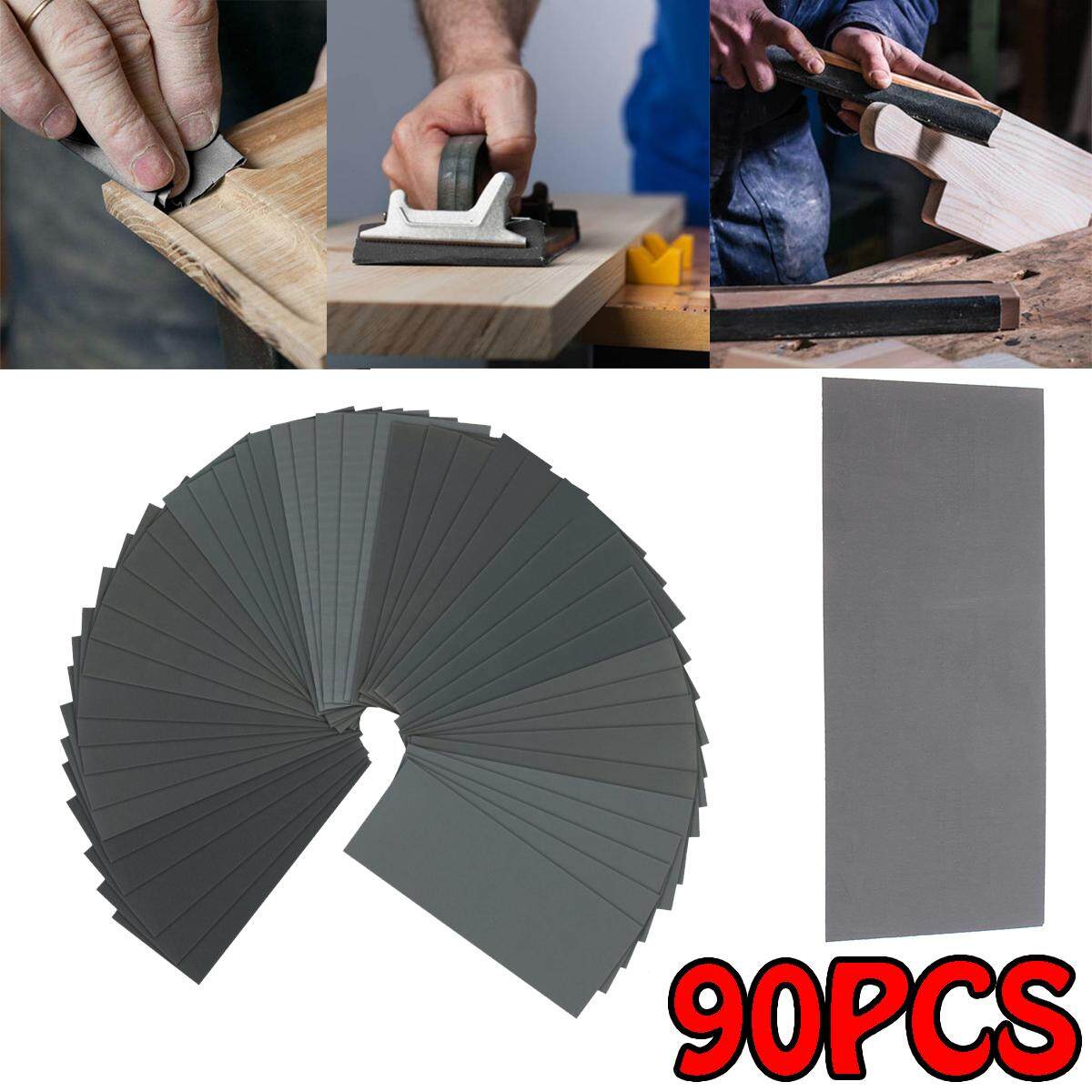 90 chiếc năm 400 đến năm 3000 Nhám Giấy Nhám Assortment Khô/Ướt cho Ô Tô Chà Nhám Nội Thất Gỗ Hoàn Thiện
