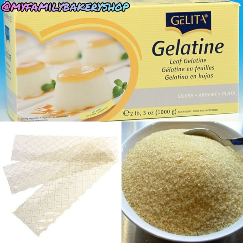 (Germany)Gelatine Powder/Sheet Bovine 鱼胶/吉利丁粉 Serbuk Gelatin Lazada
