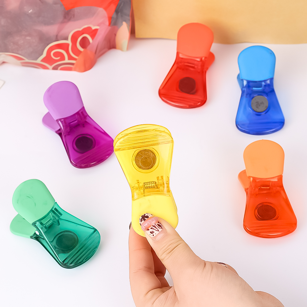Polocat Kẹp Túi Nhựa Từ Tính Nhà Bếp Dải Ghi Chú Ziplock Lời Nhắn Trên Tủ Lạnh Hình Dán Nam Châm Ảnh Gia Dụng Kẹp Niêm Phong