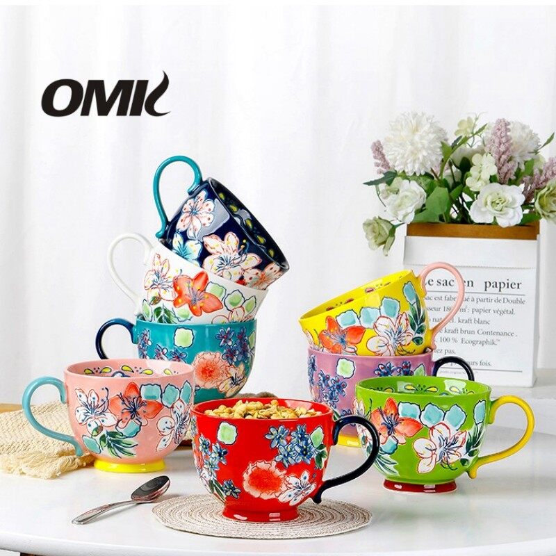 OMK American ceramic 500ML Breakfast cup mugs coffee