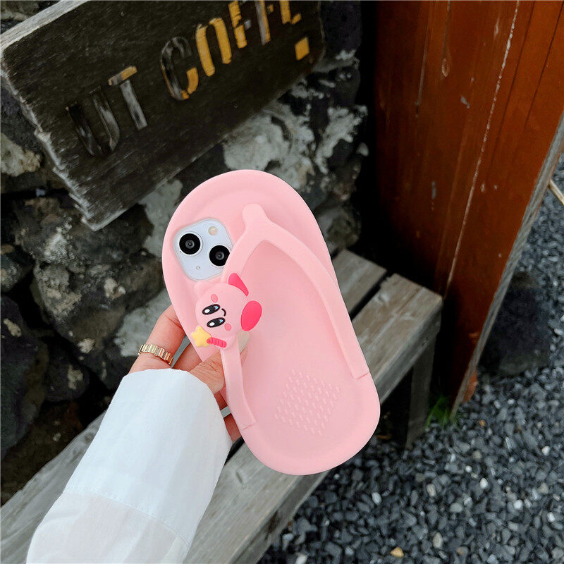 3d flip flops silicone phone case for iphone 13 pro max 12 pro max iphone 11 pro max 12 13 mini x xr xs max 6 6s 7 8 plus soft silicon cartoon shockproof back shell