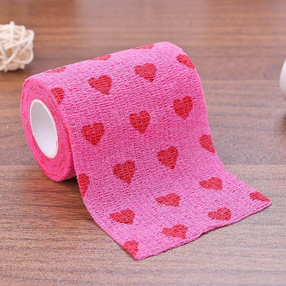 [Chinatera] Cute Love Heart Printing Softness Pet Dog Cat Medical Elastic Bandage Non-woven Pet Wound Protection Self Adherent Wound Tapes