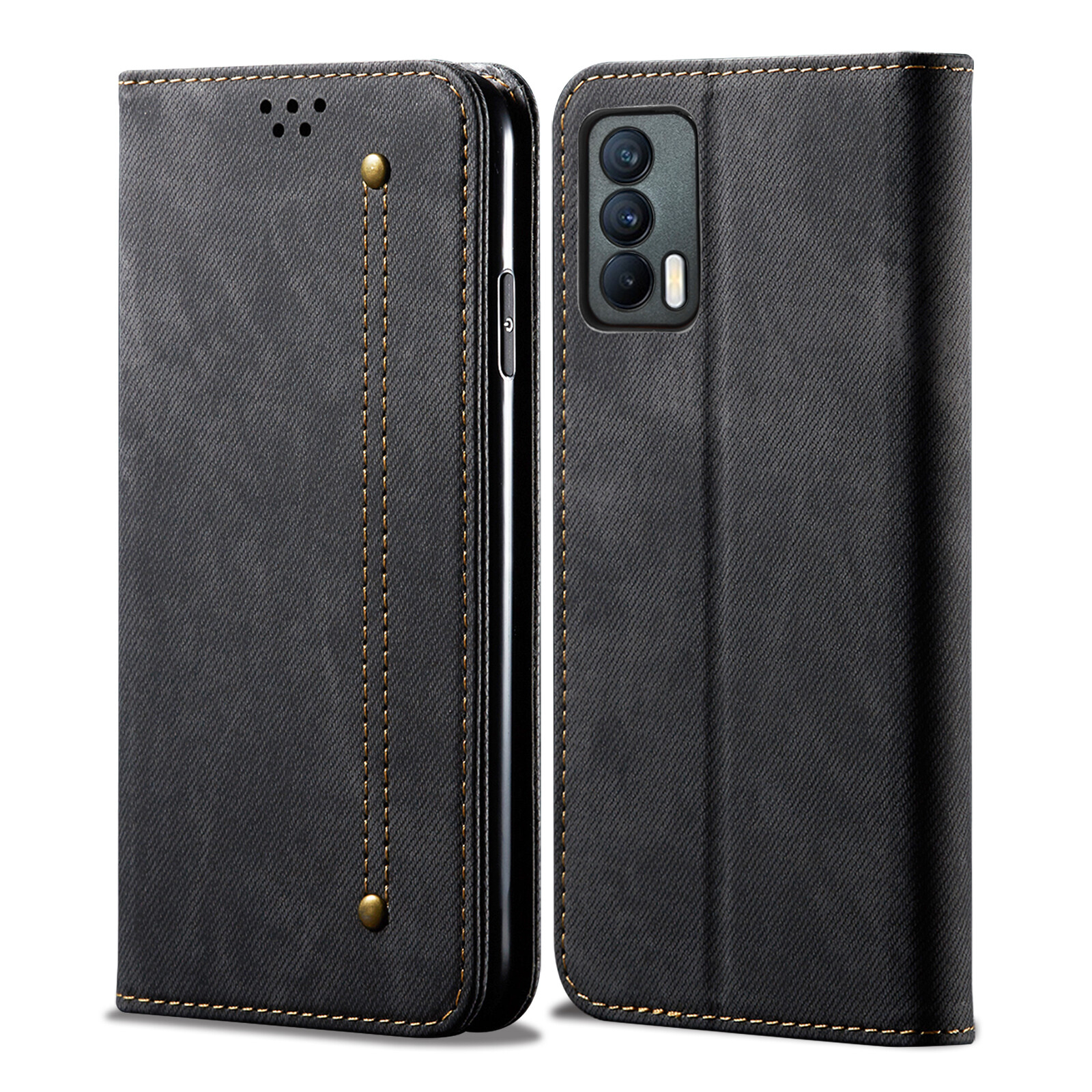 Ốp Điện Thoại Ví Mỏng Dành Cho OPPO Realme V15 /Thẻ Tín Dụng Bằng Da Cổ Điển 360 Từ Tính Realme X7 Ốp Lưng Khe Tiền, Bao Da OPPO Realme V15/Realme X7