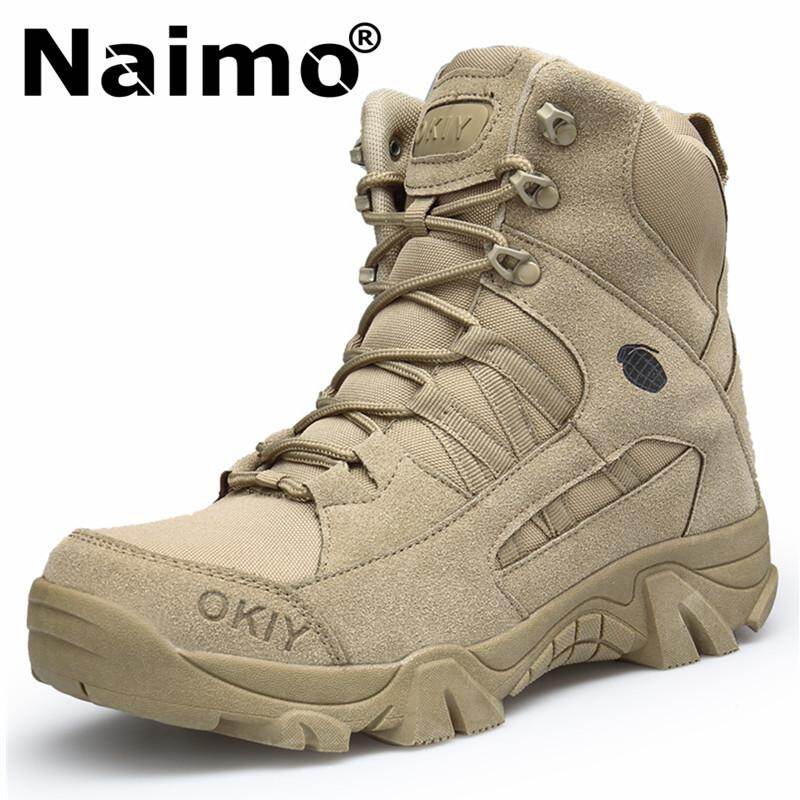 Naimo Men Military Desert Combat Boots Outdoor Shoes Tactical Shoes Military Army Boot Sneakers