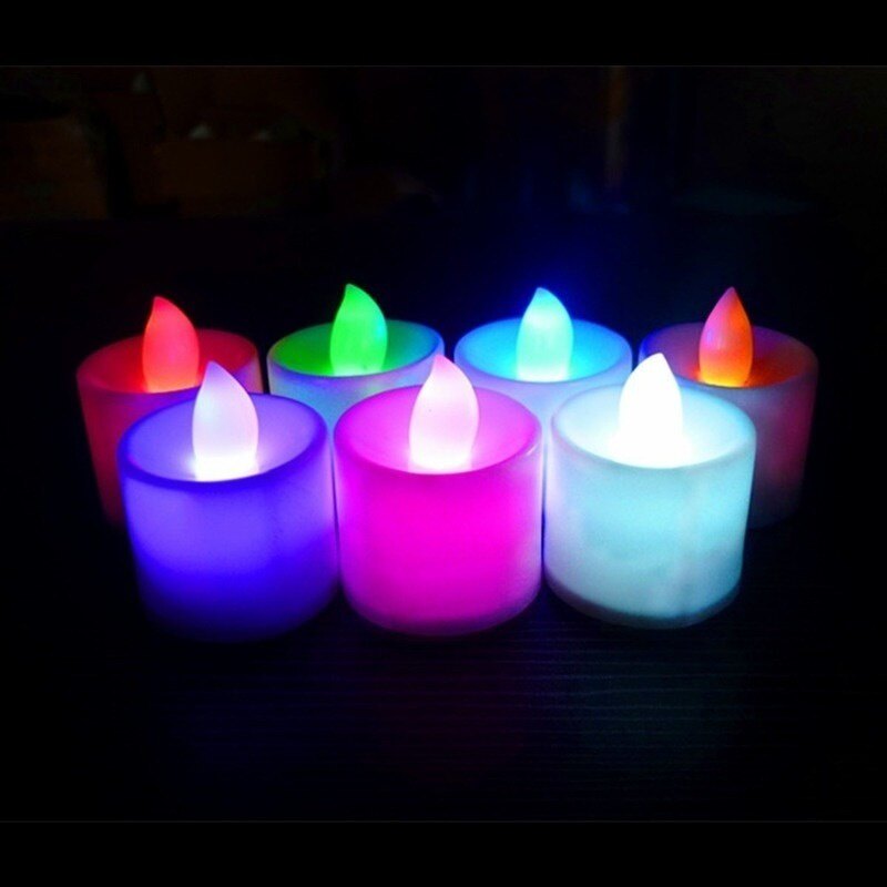 5 Cây Nến LED, Đèn Trà, Đèn Flash Lửa Màu Mô Phỏng Pin Powered Wedding Birthday Party Trang Trí