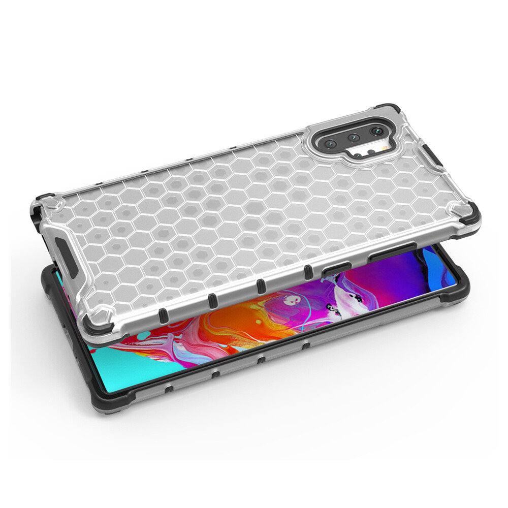 UFLAXE Honeycomb Shockproof Hard Case for Samsung Galaxy Note 10 / Note 10 Plus / Note 10 Lite Full Protection Clear Translucent Case Durable Back Cover anti-shock Protective Casing
