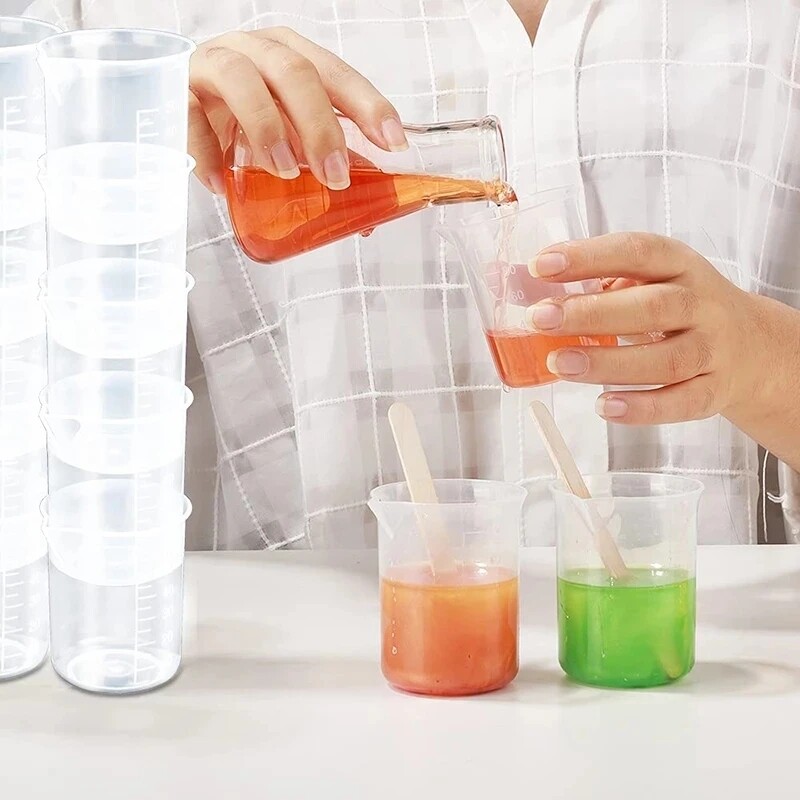 100ml cốc dùng để đo bằng nhựa trong suốt bền quy mô container cup đổ vòi mà không cần xử lý cho hộ gia đình nhà bếp đồ dùng quầy bar