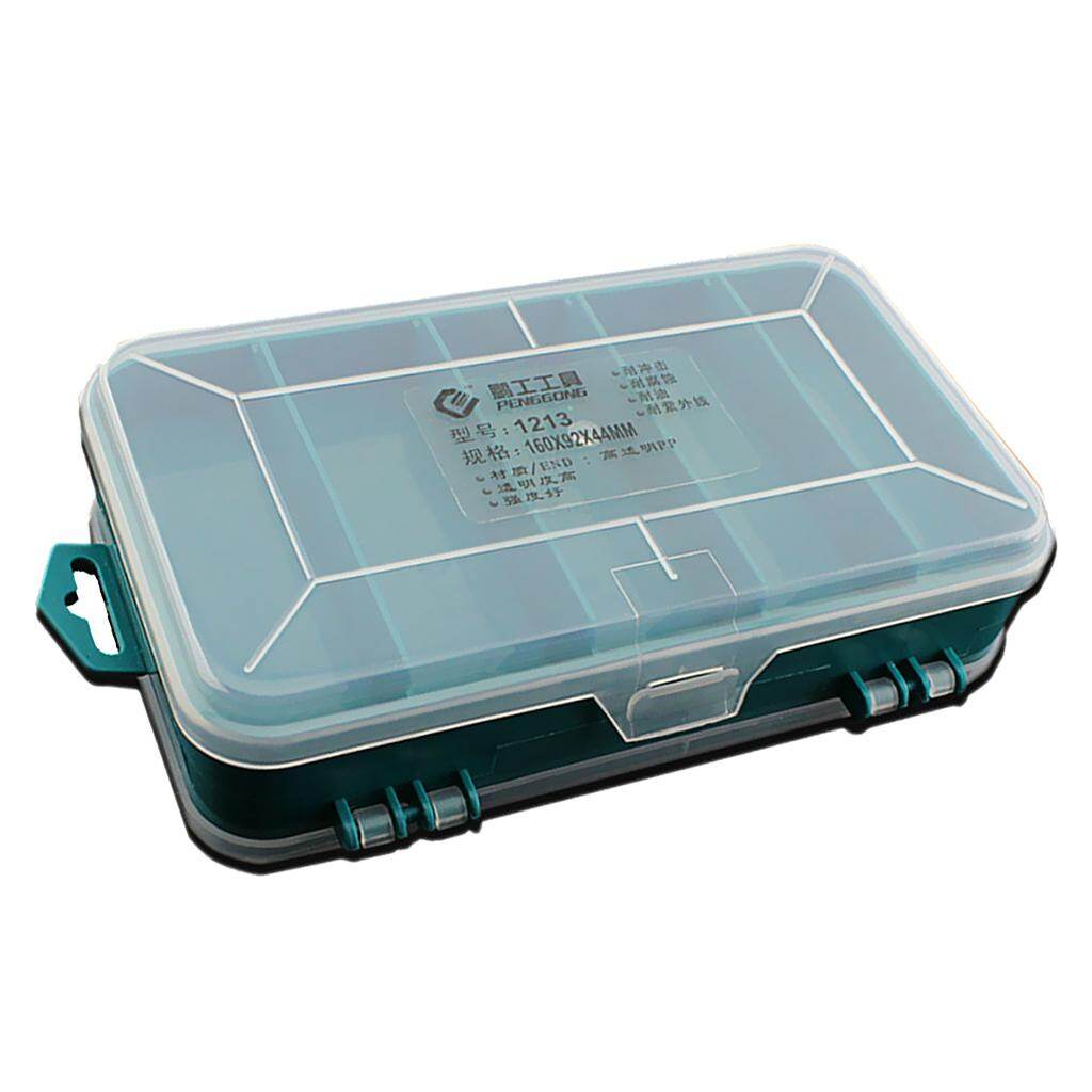 Gazechimp Empty 8 Slots Tools Storage Box Case Screws Nails Nuts Organiser Container for Tool Hardware Thread Fitting Sewing Material