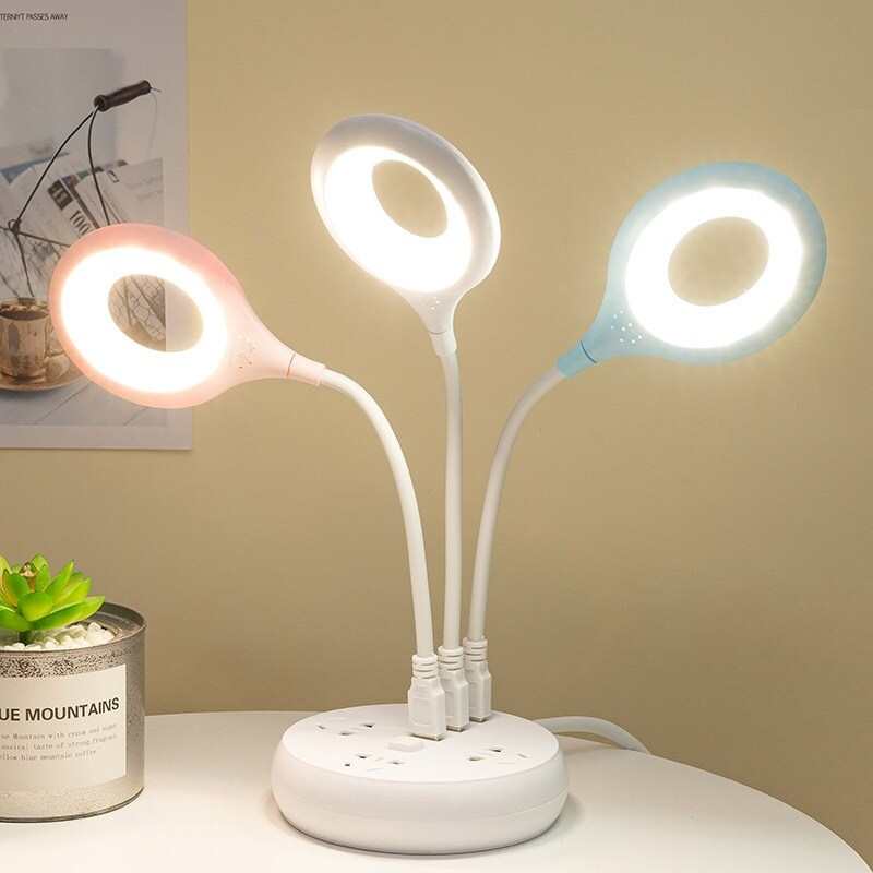 【JING】 USB Portable Dormitory Bedside Ring Folding Table lamp Eye Protection Students Learn To Read Available Night Lights