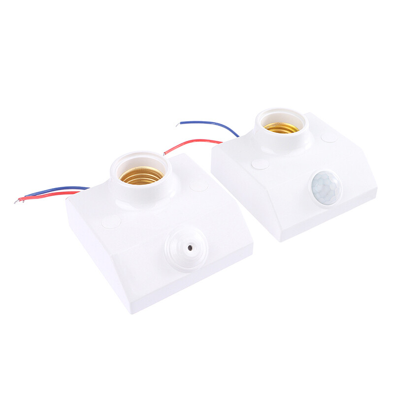 ZTHOME Automatic Human Body Infrared IR Sensor LED Bulb Light E27 Base Lamp Holder