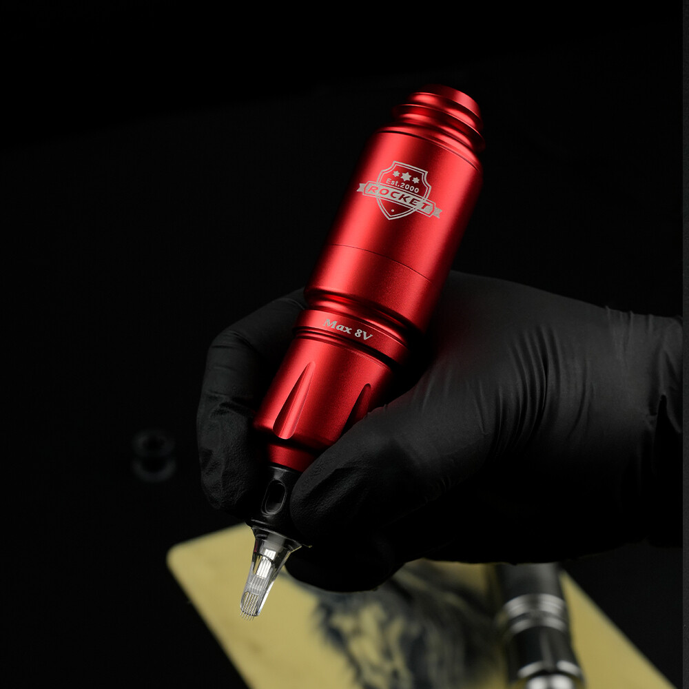 Tên lửa mini Máy Bút Tattoo Công suất lớn động cơ hiệu suất ổn định có thể điều chỉnh độ sâu Hộp mực RCA bút xoay máy xăm