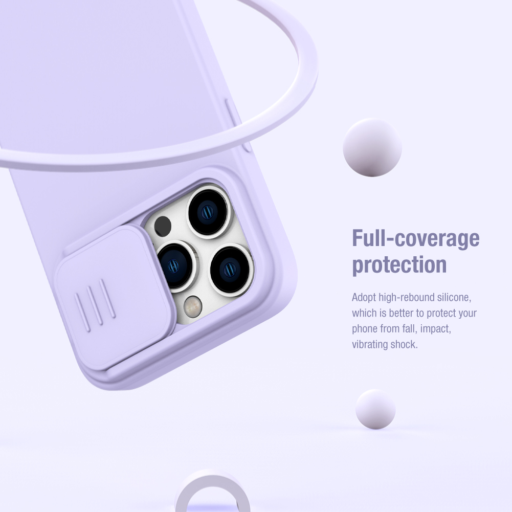 Nillkin CamShield Silicone Ốp Lưng Cho iPhone 14 Pro Max Ốp Lưng Mượt Silicon Mềm Trượt Máy Ảnh Bảo Vệ Ốp Lưng