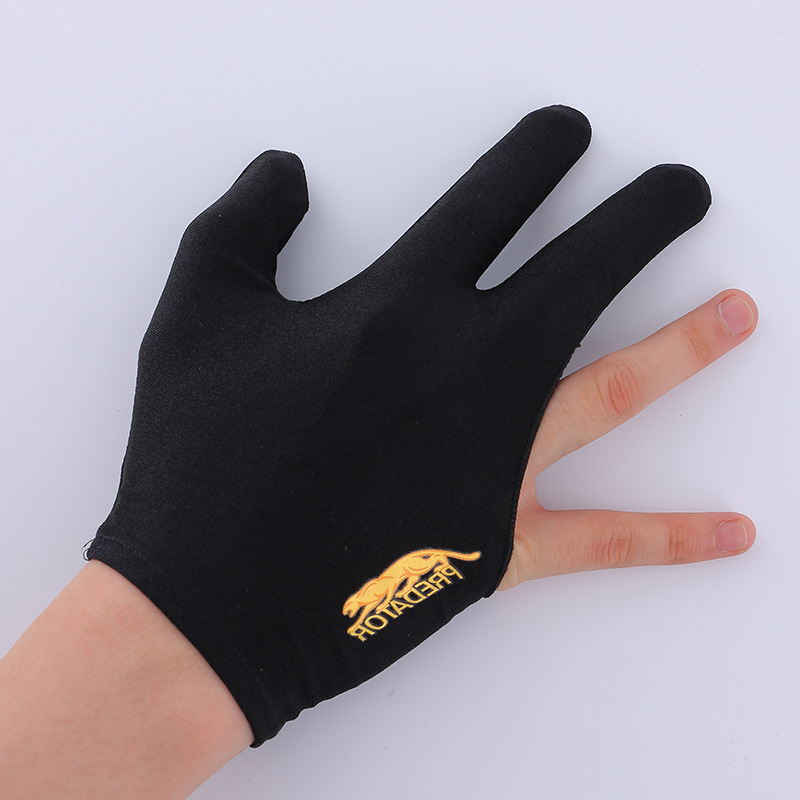 Snooker Billiard Three Finger Glove Elastic Left Hand Right Hand Fingerless Design Breathable Anti-Skid Billiard Cue Glove
