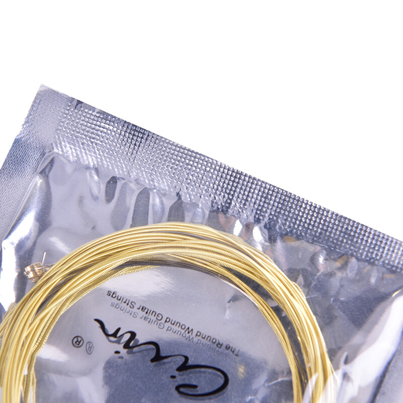Sissi 6pcs/set Universal Acoustic Guitar String Brass Hexagonal Steel Core Strings For