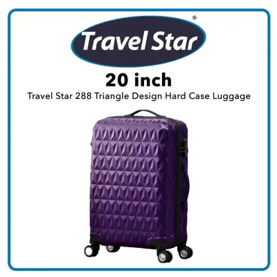 Travel Star 288 Triangle Design Hard Case Luggage Bagasi 20 Inches