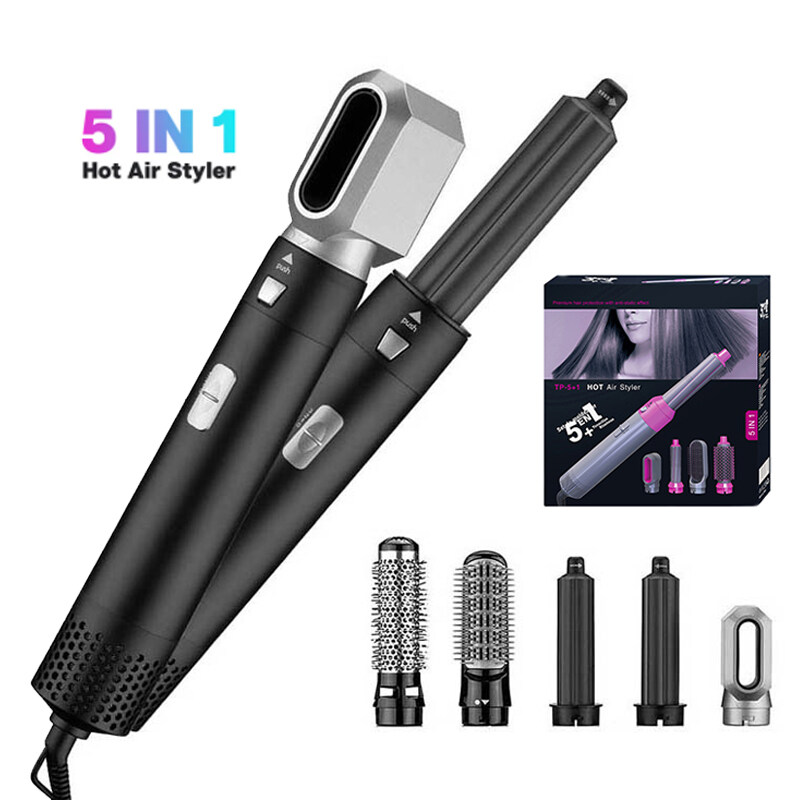 Electric Hair Styler Dryers 5 In 1 Curler Automatic Straighteners Blow Dryer Brush Dry Wet