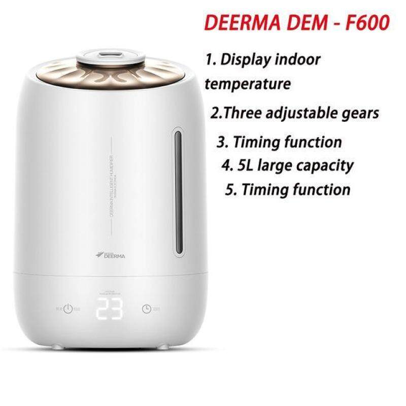 DEM-F500 5L Air Humidifier Ultrasonic Quiet Aroma Mist Maker LED Touch Screen Timing Function Home Water Diffuser Singapore