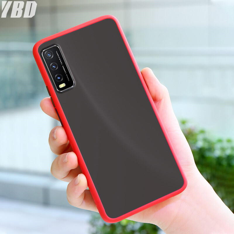 YBD case For Vivo Y20 2021 Y20i Y20S G Y12S 2021 Y20A Y12A Y3S Vivo 2026 V2029 V2038 V2044 V2033 V2042 V2069 V2039 V2068 V2027 V2032 Bumper Shockproof Camera Lens Protection casing Hard Phone Cases  Matte Back Cover