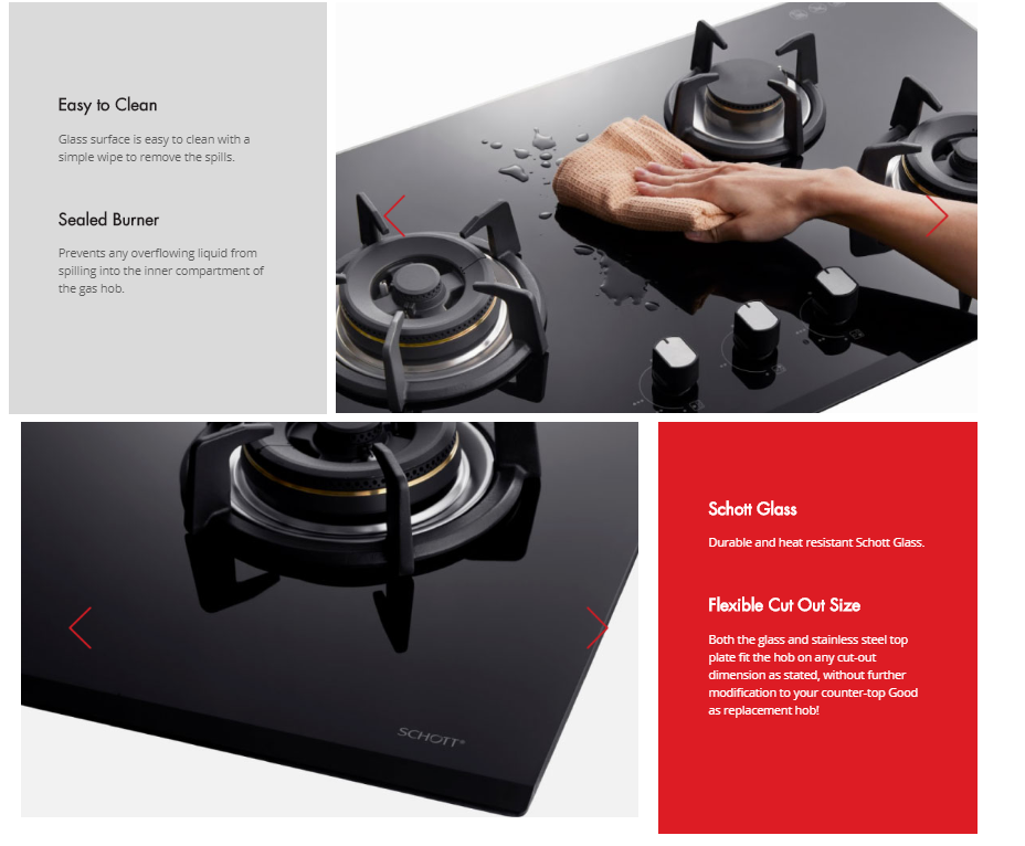 Authorize Dealer) Rinnai Gas Hob RB93UG 3 Hyper Burner 5.5kw RB-93UG  Flexible Cut-out (Free Induction Cooker u0026 Honey Comb Pan) | Lazada