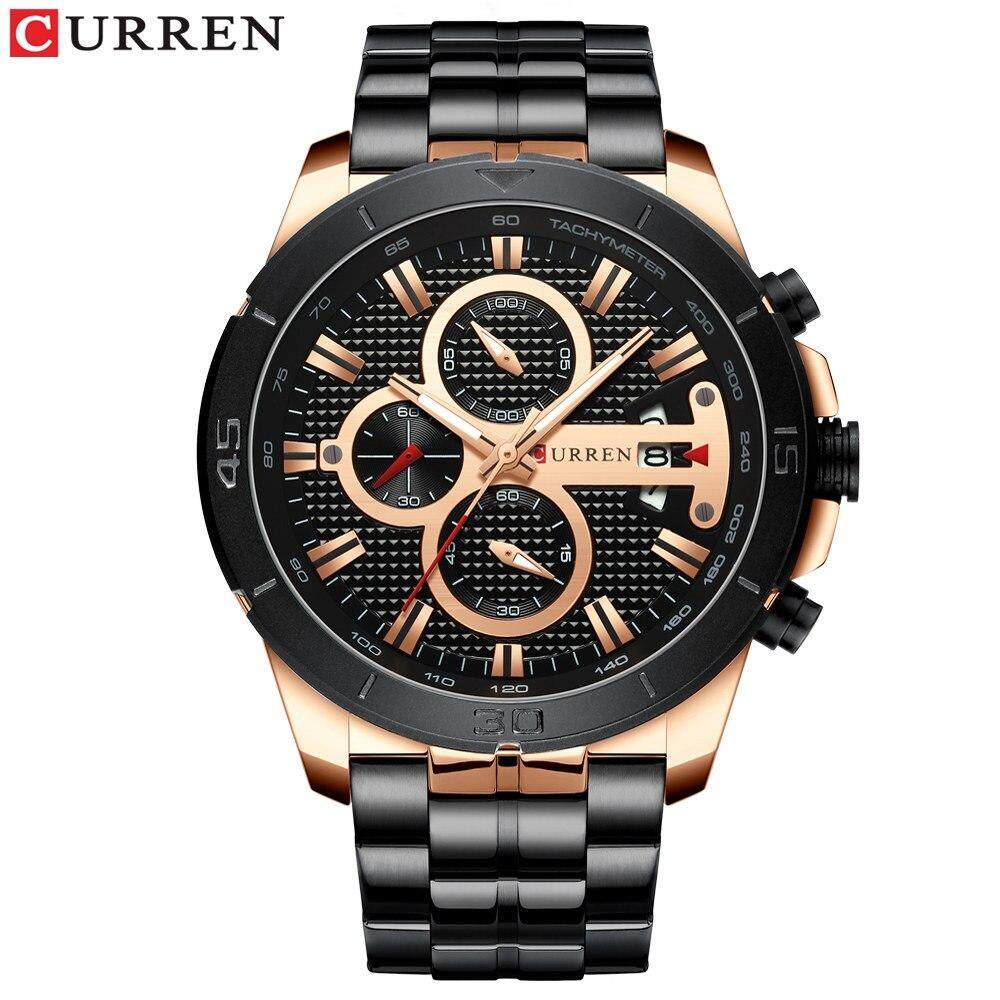 CURREN Mewah Pria Jam Tangan Kasual Pria 3 DIALS Aktif Jam Tangan Merek Olahraga Luar Ruangan Waktu Senggang Tahan Air Automatic Date Display Jam Tangan Pria