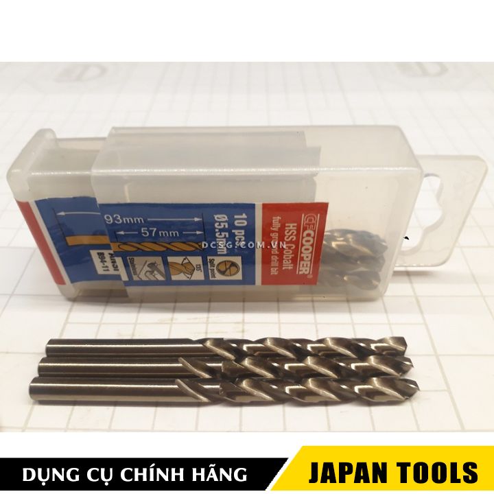 Mũi khoan thép Inox 5.5mm CFCooper HCM055 (01 mũi) | Japan Tools