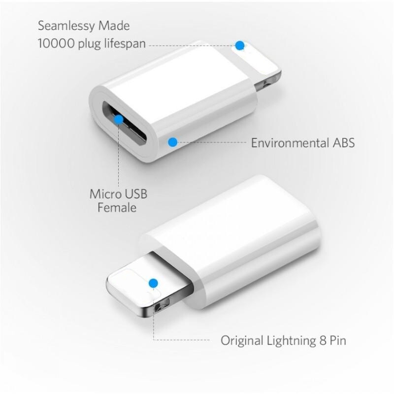 [Allmobiles] Bộ Chuyển Đổi Micro USB Sang Lightning (8 Chân) 2 Chiếc