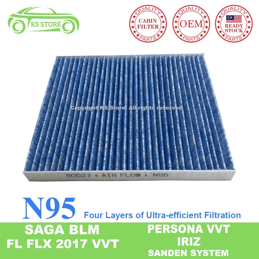 N95 PM 2.5 Cabin Air Filter Saga BLM FL FLX BLM Persona VVT Iriz Sanden