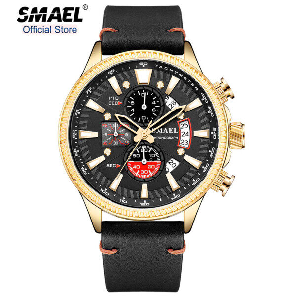 Đồng hồ SMAEL tự động cho nam, đồng hồ thạch anh chống nước chức năng bấm giờ ngày tự động cao cấp thương hiệu hàng đầu 9097