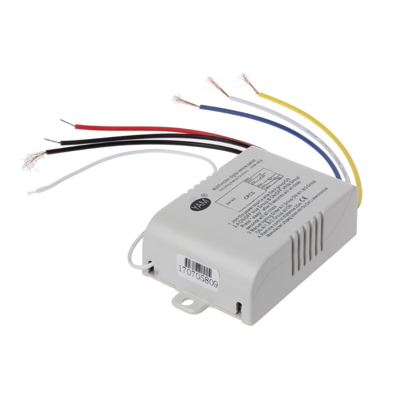 Wireless 3 Channel ON/OFF Lamp Remote Control Switch Receiver Transmitter
