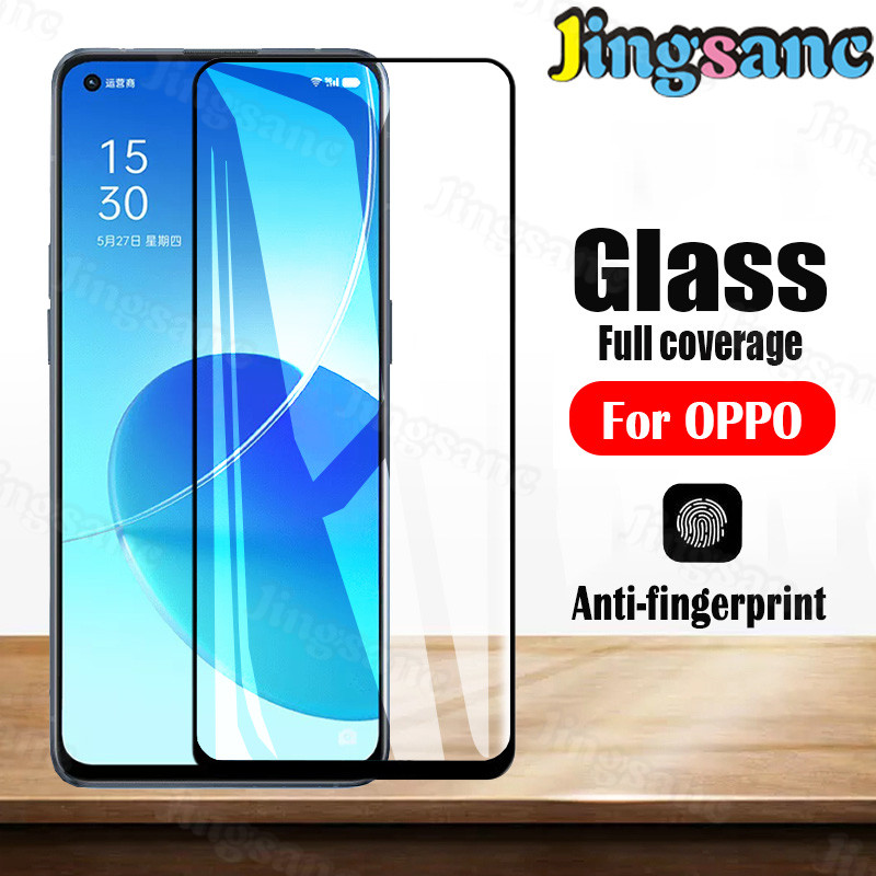 Jingsanc Full Coverage Tempered Glass For OPPO Reno6 5G 9H Hardness Anti-Scratch Screen Protector Film