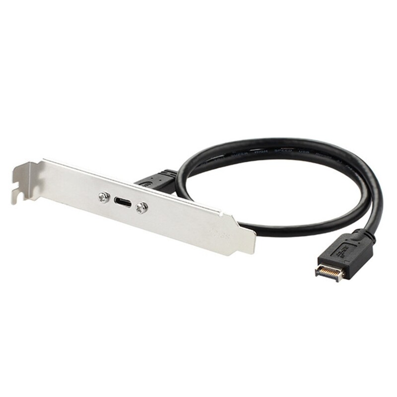 10gb usb 3.1 front panel header type e male to type c female connector motherboard expansion adapter cable for w pci baf