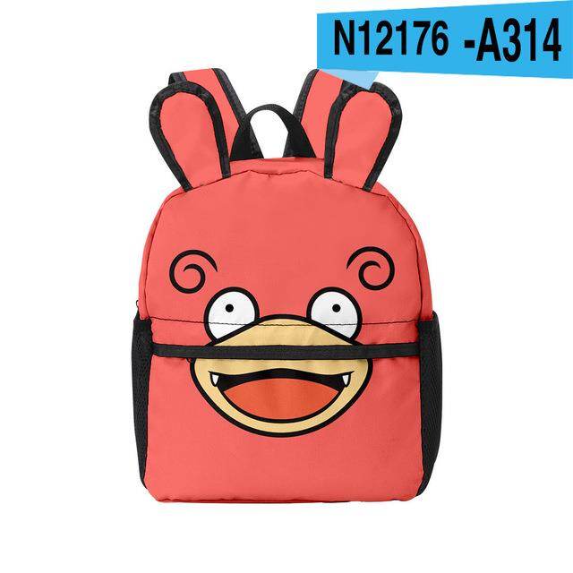 New Pokemon 3D Printing Cartoons Backpack Original Pikachu Charizard Snorlax Psyduck Cute Ear Oxford School Bag Waterproof Gifts