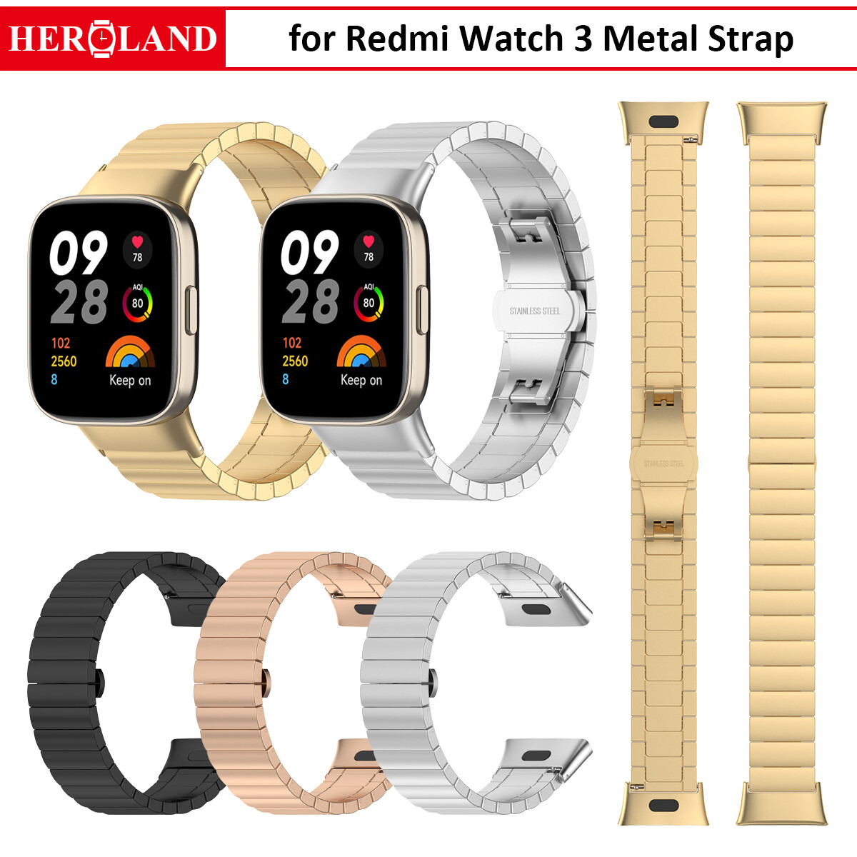 Cho Xiaomi Redmi Watch 3 Dây Đeo Kim Loại Dây Đồng Hồ Dây Đeo Thay Thế