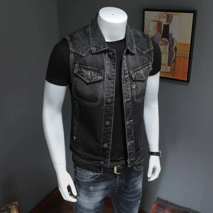 biker jean jacket mens