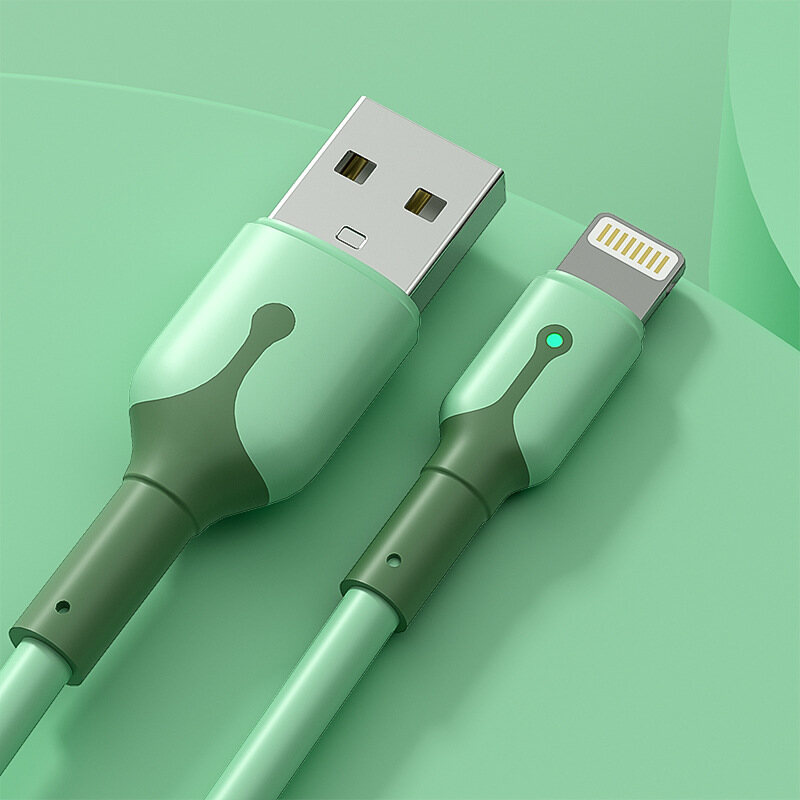 【YIDEA HONGKONG】 5A Fast Charger Liquid Silicone Cable with LED Light Micro Usb / Type-C Charger Cable IPhone Cable