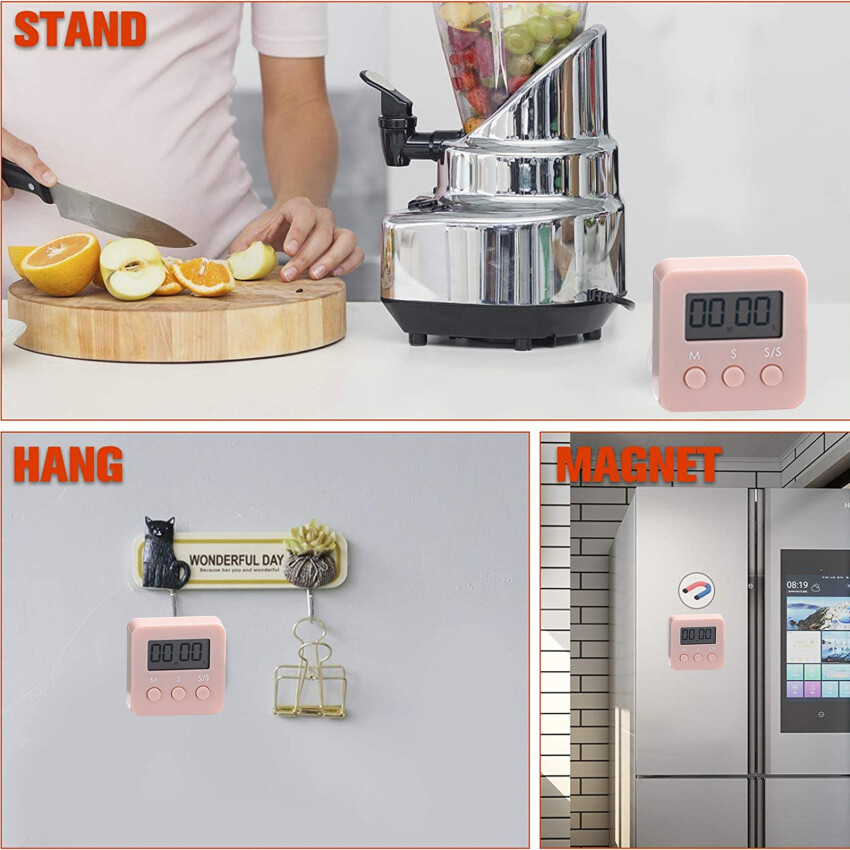 Kitchen Timer, Digital Timers Loud Alarm Kitchen Timers for Cooking , Upgrade Silent Classroom Timer