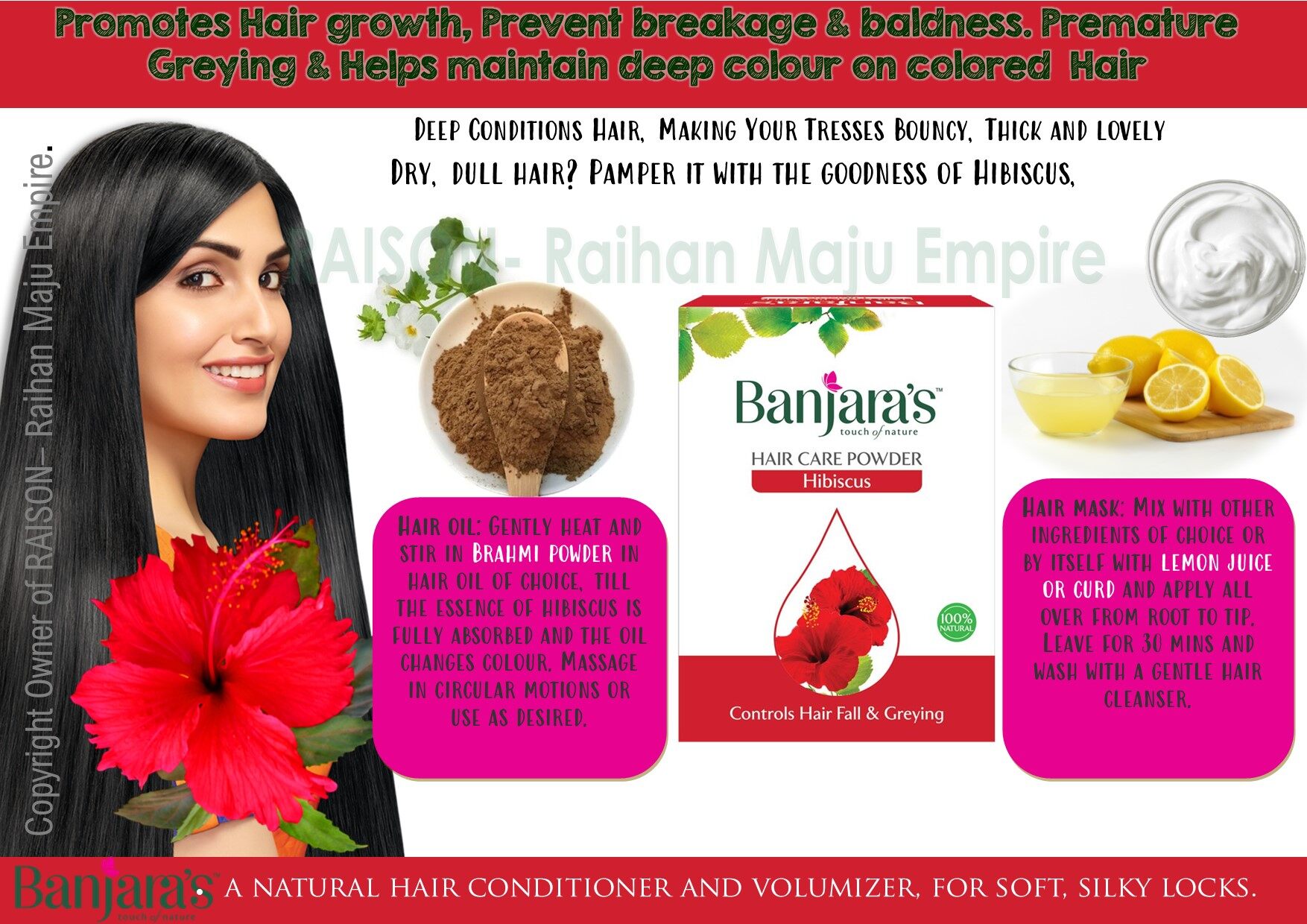 Banjara's Hair Care Hibiscus Powder 100gm (20gm x 5 sachet) Promotes Hair growth, Prevent breakage & baldness. Premature Greying & Helps maintain deep colour on colored Hair | Lazada Banjara's Hair Care Hibiscus Powder 100gm (20gm x 5 sachet) Promotes Hair growth, Prevent breakage & baldness. Premature Greying & Helps maintain deep colour on colored Hair | Lazada