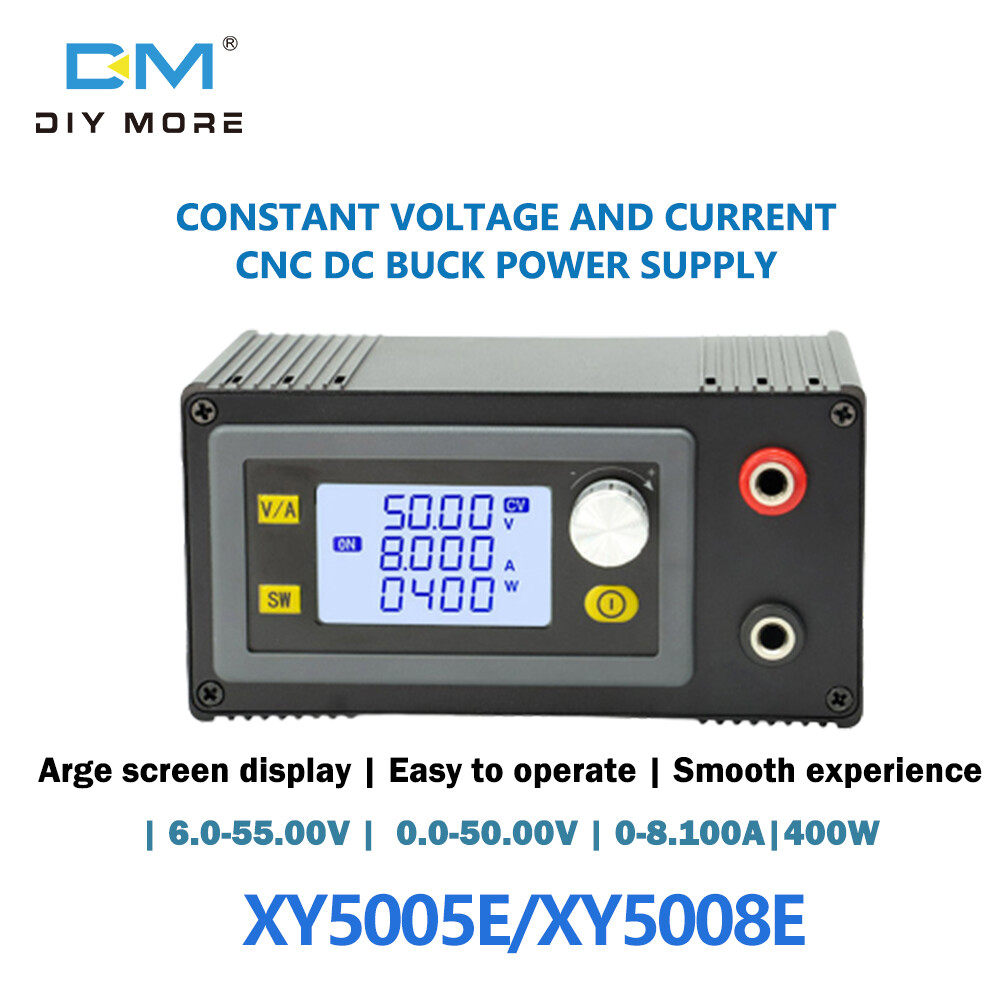 Diymore CNC Adjustable DC Stabilized Voltage Power Supply, Constant Voltage and Current Maintenance, Step-down Module Input Voltage 6-55V, Current 0.000-8.100A, Power 250W XY5005E XY5008E